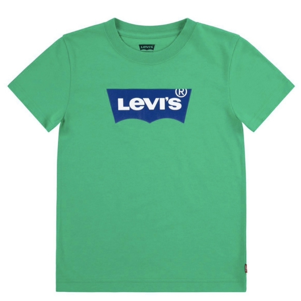 Levi's Mens Vibrant Green Tee with Blue Logo